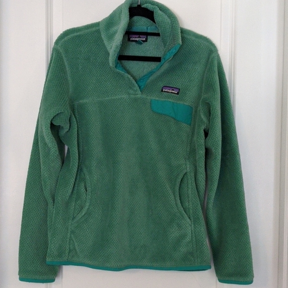 Patagonia Sweaters - Patagonia Green Pullover Fleece Sweater Sweatshirt